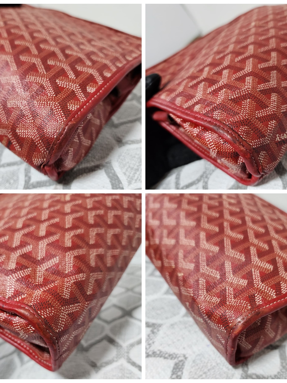 Goyard Goyardine Jouvence Toiletry Pouch MM Grey/Wine - Picture 11 of 14